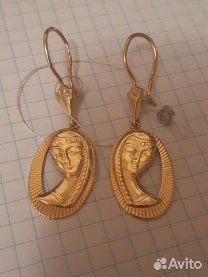 Золотые серьги СССР Ереван