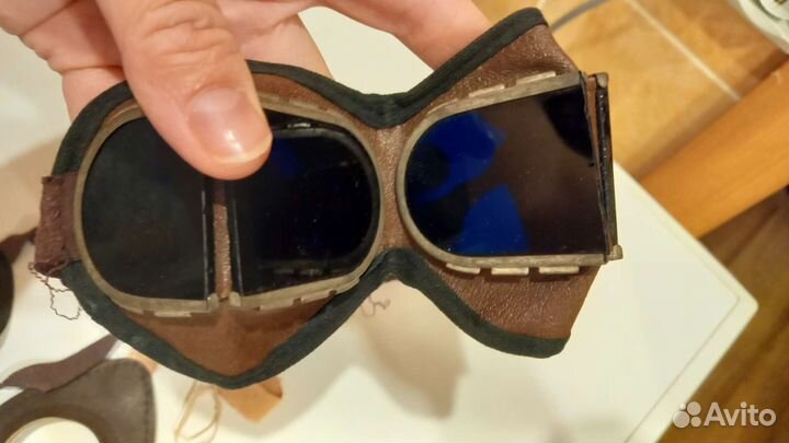 Очки сварщика, металлурга, для солярия ретро