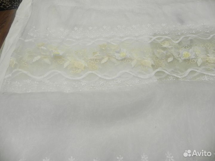 Тюль вуаль с рисунком