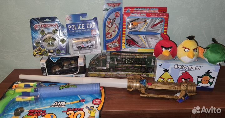 Новые игрушки, машинки,Angry Birds,самолеты и пр
