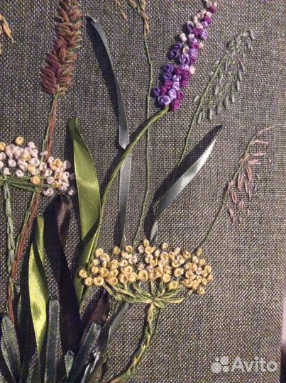 Картина 32*40 вышивка лентами, новая