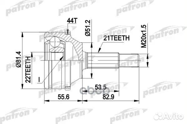 Шрус PCV1310 patron
