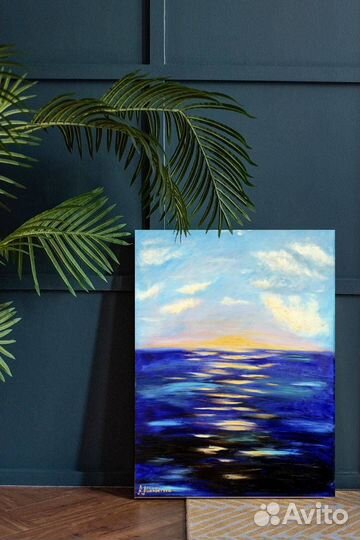 Картина морской пейзаж на рассвете