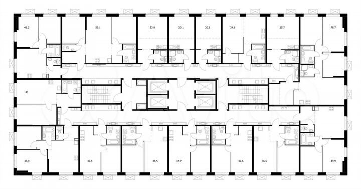 Квартира-студия, 49,9 м², 20/33 эт.