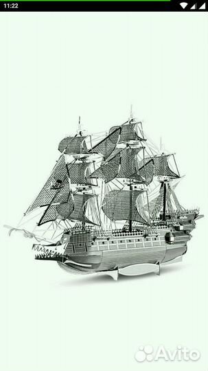 Модель корабля из металла