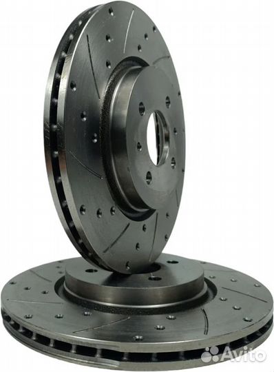 Тормозные диски 11186 насечки+перфорация,вент R15