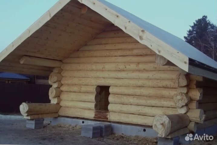 Сруб Дом-баня из бревна