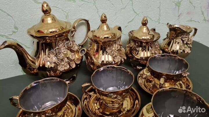 Сервиз чайный старинный антиквариат