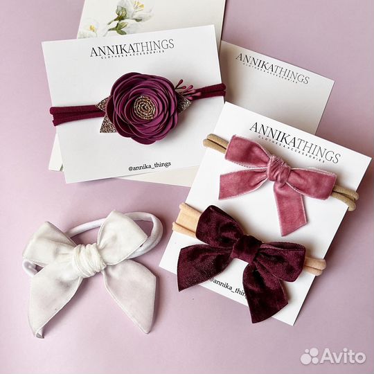 Бантики, повязки для волос, для девочек