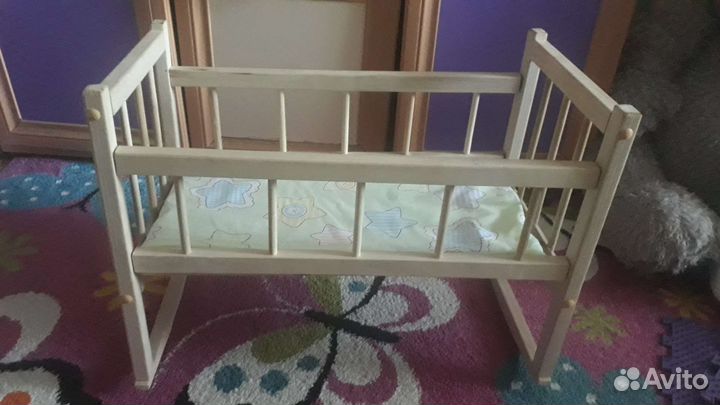 Кроватка люлька для кукол 55 см