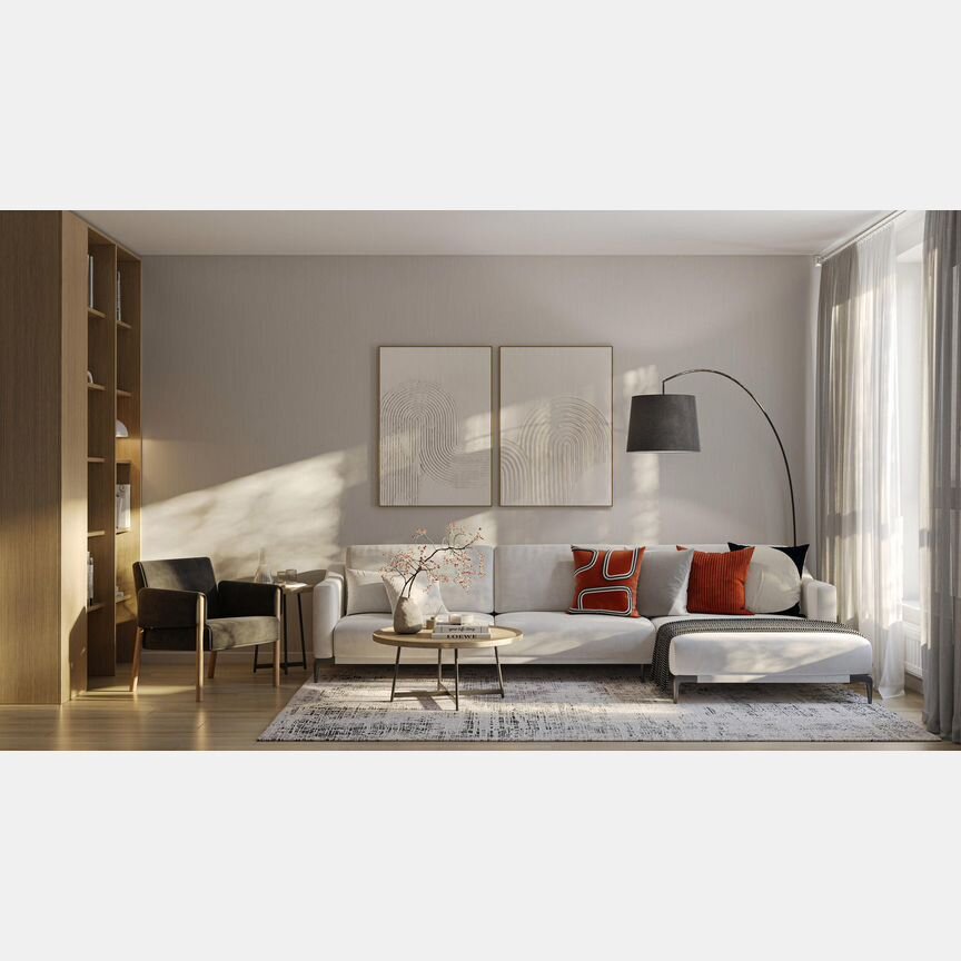 1-к. квартира, 48,3 м², 13/21 эт.