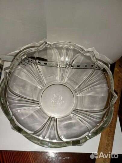 Ваза для фруктов, салатница стекло СССР