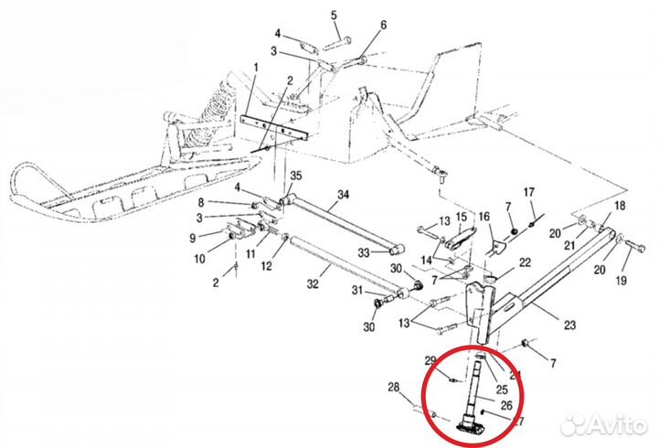 Вал стойки Polaris 6230102-458