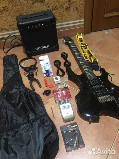 Электрогитара Irin комбо Samick педаль Marshall