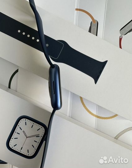 Часы apple watch 7 45 mm blue