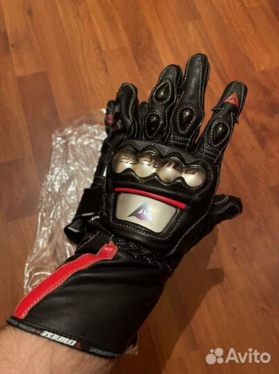 Мото перчатки Dainese Full Metal 6 чёрные-кр с лог