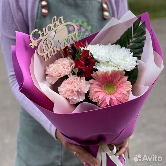 Розы цветы, букеты из роз сборный букет 1 сентября