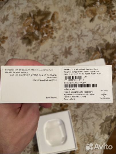 Беспроводные наушники apple airpods 3 generation