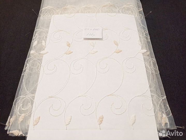Ткань сетка с вышивкой
