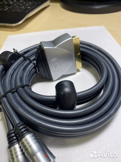 Кабель Profigold Scart -3 RCA (component ) 1,5м