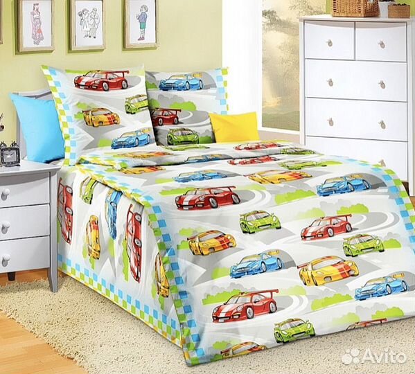 Детское постельное белье 1,5 спальное Поплин