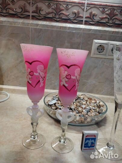 Фужеры свадебные,2 вида