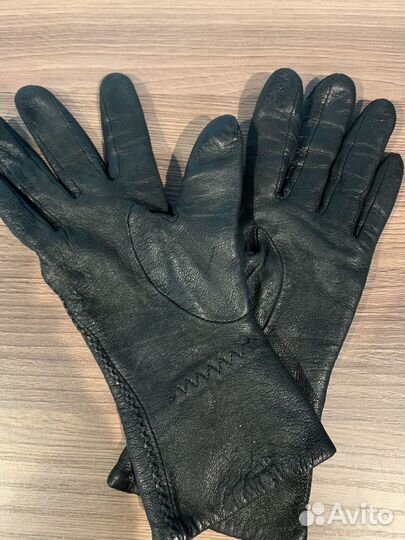 Перчатки женские кожаные размер 6