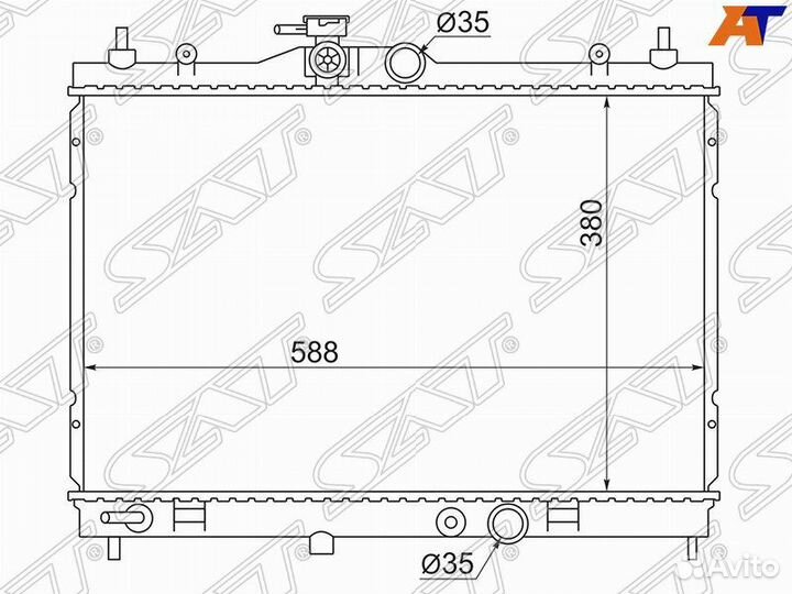 Радиатор nissan sentra 14/bluebird sylphy/wingroad
