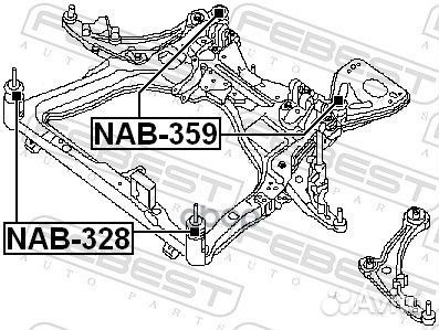 Сайлентблок подрамника задний NAB-359 Febest