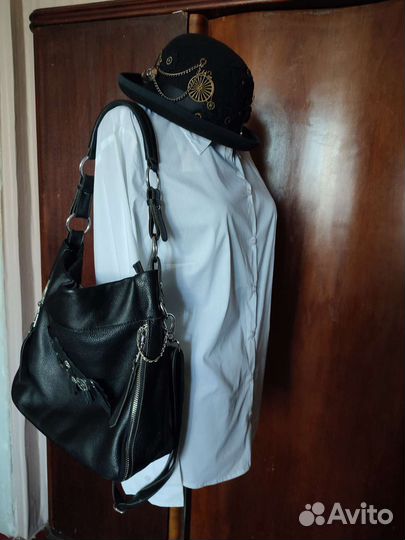 Сумка стимпанк аксессуар натуральная кожа