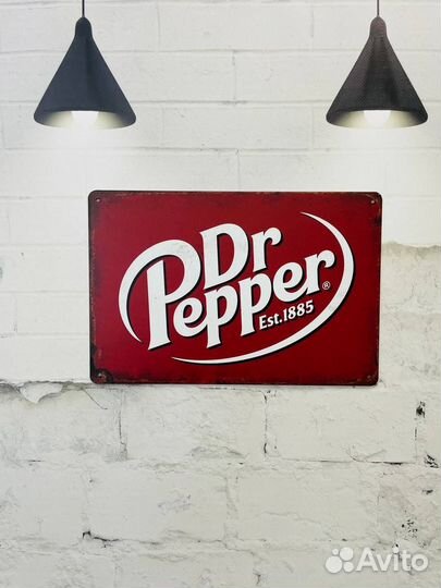 Декор на стену табличка Dr pepper