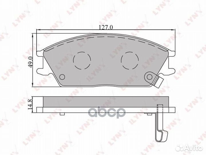 Колодки тормозные дисковые перед hyundai Ac