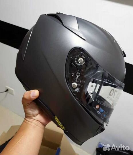 Мотошлем HJC rpha 70 semi flat titanium