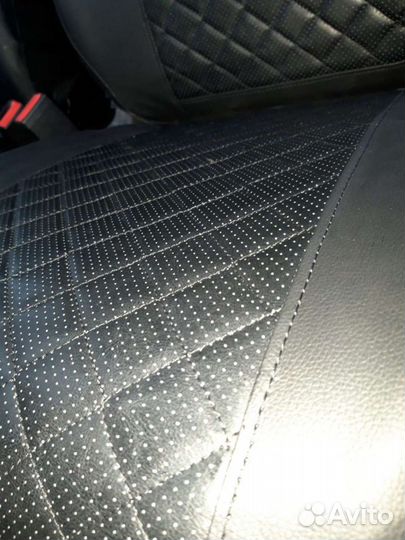 Чехлы из эко-кожи на гранту черный ромб