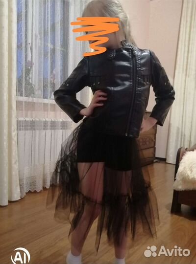 Кожаная куртка косуха детская