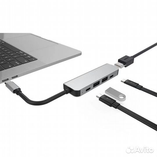 USB Хаб Type-C 5в1 на MacBook brоnka