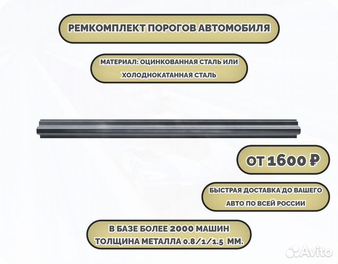 Ремонтные пороги (ремкомплект)