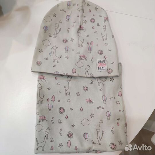 Комплект шапка и снуд для девочки