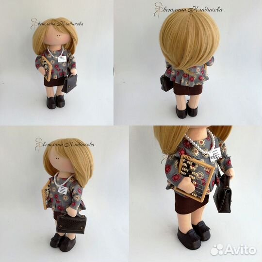 Кукла школьница (ручная работа)