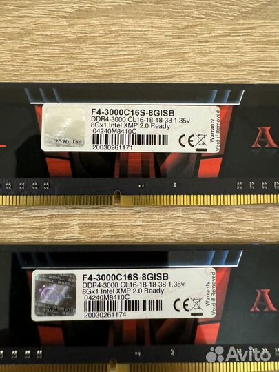 G.Skill Aegis DDR4 16gb 3000MHz (2x8GB)