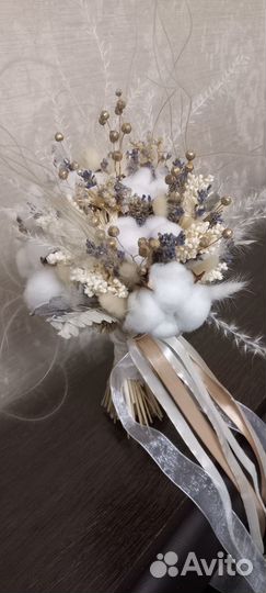 Свадебный букет из сухоцветов