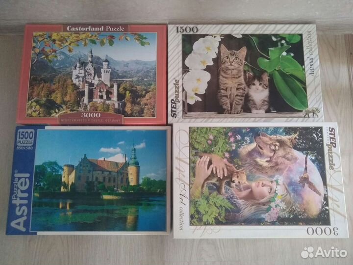 Пазлы разные (500,1000,2000,4000) новые и бу