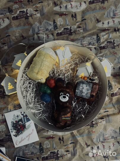 Елочные ватные игрушки