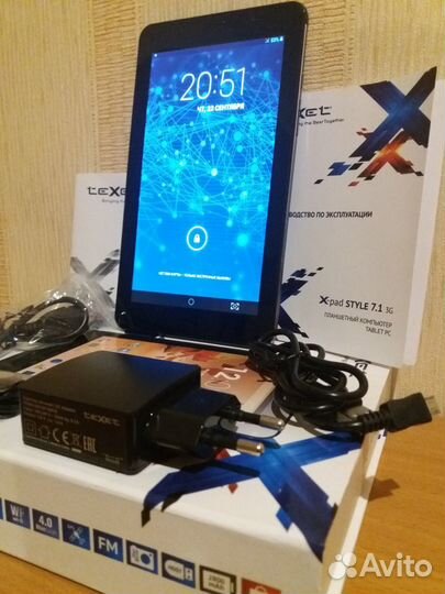 Планшетный компьютер (texet TM-7058) с хранения