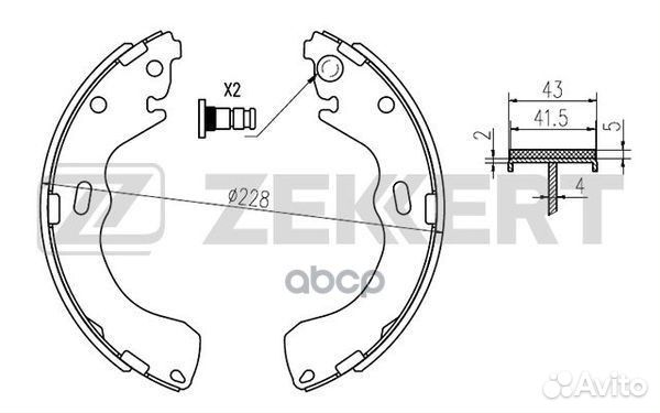 Колодки торм. бараб. задн. Ford Maverick III 01