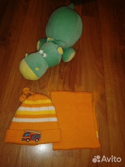 Новый комплект шапочка+шарфик, 46-50