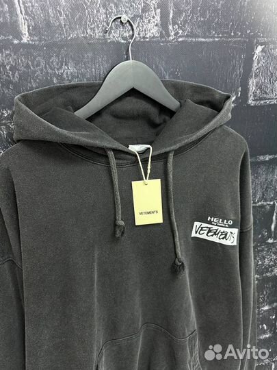 Vetements худи Hello my name