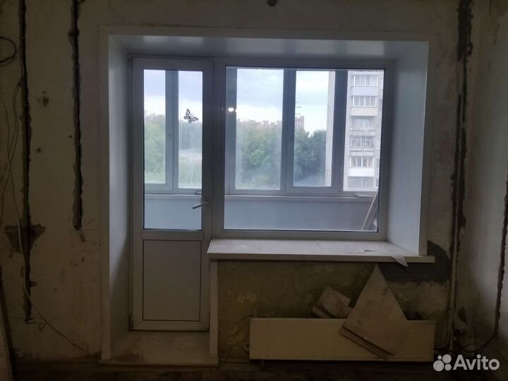 Балконный блок с дверью бу