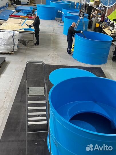 Бассейн круглый ппр, сидения по кругу