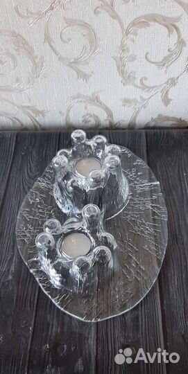 Подсвечник стеклянный Muurla/ Финляндия